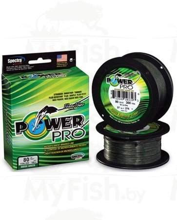 Леска плетеная Power Pro 275 м Moss Green, арт.: PPBI275MG