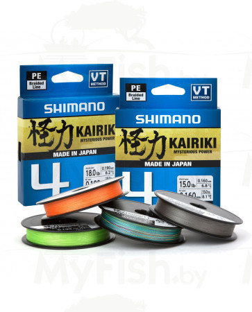 Леска плетёная SHIMANO Kairiki 4 PE 150 м разноцв., арт.: LDM54TEM-SB
