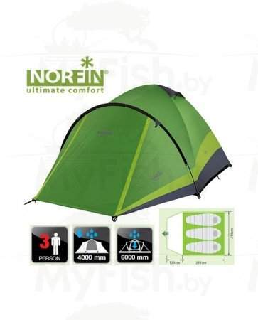 Туристическая палатка 3-х местная Norfin PERCH 3 Fishing NF-10106, арт.: NF-10106