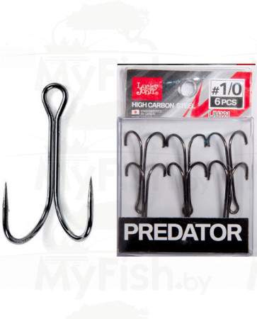 Крючки-двойники Lucky John PREDATOR LJH121, №6,8шт, арт.: LJH121-006