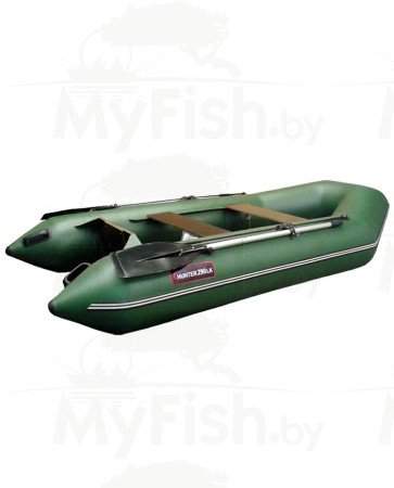 Надувная моторно-гребная лодка Hunterboat Хантер 290ЛК, зеленая, арт.: HUNTER290LK-GREEN