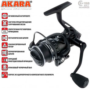 Катушка безынерционная Akara Quick Distance 2000 6+1 bb