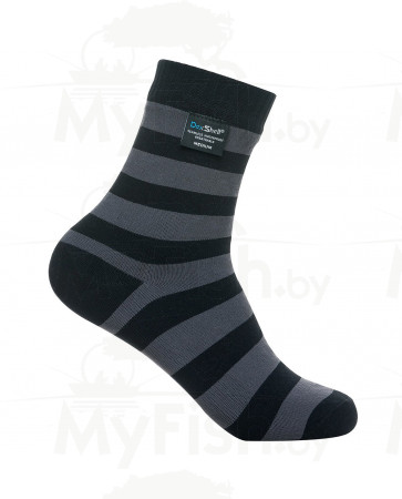 Водонепроницаемые носки DexShell Ultralite Bamboo Black grey stripe, DS643, арт.: DS643-INSTR