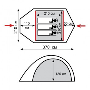 Универсальная палатка TRAMP Lair 3 (V2)