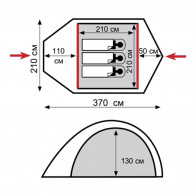 Универсальная палатка TRAMP Stalker 3 V2