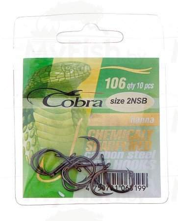 Крючки Cobra HANNA, 106NSB, 10 шт. , арт.: C106NSB-001-SB