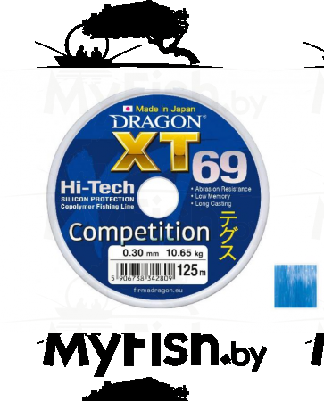 Леска монофильная DRAGON XT 69 COMPETITION 125м 0,16мм, арт.: 33-20-016-RI1