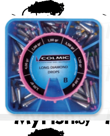 Набор длинных грузил Colmic Long diamond-box B, арт.: POMA02B-CLC