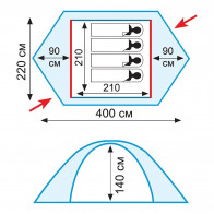 Экспедиционная палатка TRAMP Rock 4 (V2)