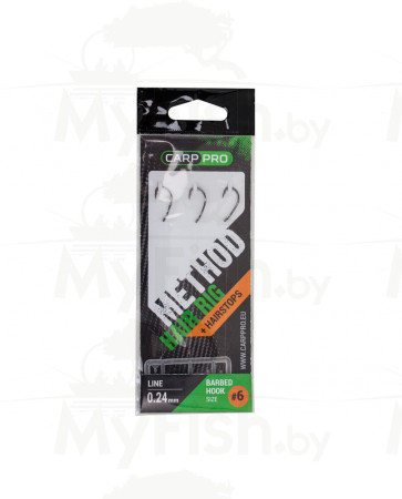 Готовый поводок Carp Pro Method Hair Rig Line 0,24мм Hook Size #6, арт.: CPML2406-FL