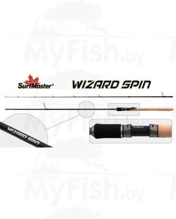 Спиннинг штекерный угольный 2 колена Surf Master SP1122 Wizard Spin; SP1122-254, арт.: 79811-KVR