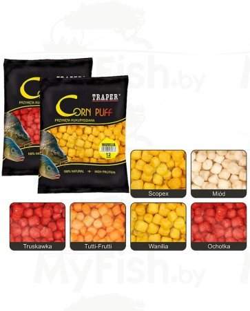 Corn puff TRAPER 8 mm / 20 г (Truskawka) клубника, арт.: 4889-ABI