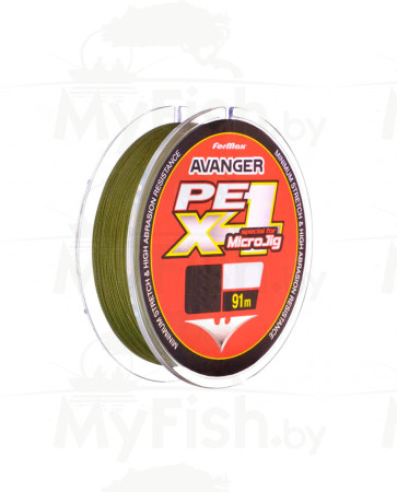 Шнур ForMax Avanger PE X4 Micro Jig Moss Green 0.148мм, арт.: FX42091-080-FL