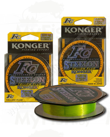 Леска монофильная KONGER STEELON FC YELLOW FLUO 150 м. 0,22мм., арт.: 246150022-RI1