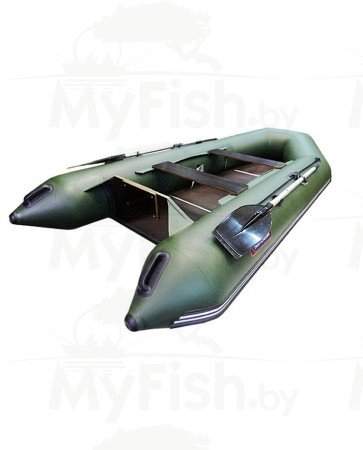 Надувная моторно-гребная лодка Hunterboat Хантер 320Л, зеленая, арт.: HUNTER320L-GREEN