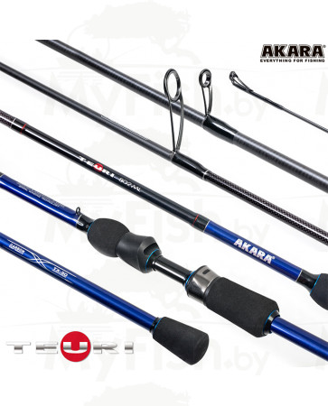 Спиннинг штекерный (угольный) 2 колена Akara Teuri MLS762 TX-30 (5,5-17,5) 2,3 м; S762ML-230, арт.: 93134-KVR