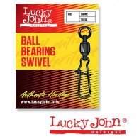 Вертлюжок-застёжка с подшипником Lucky John BALL BEARING SWIVEL, 3 шт. 