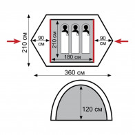 Универсальная палатка TRAMP Nishe 3 (V2)