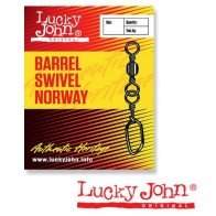 Вертлюжок-застёжка Lucky John BARREL SWIVEL NORWAY