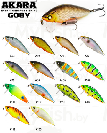 Воблер Akara Goby 65F 8 гр. (2/7 oz 2,6 in) A107; G65F-A107, арт.: 93666-KVR