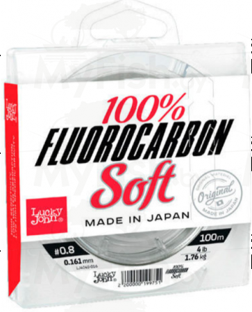 Леска моно. Lucky John FLUOROCARBON Soft 100/020, арт.: LJ4049-020