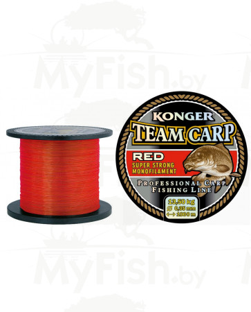 Леска монофильная KONGER TEAM CARP RED 1000м. 0,28мм, арт.: 265001028-RI1