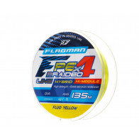Шнур Flagman PE Hybrid F4 135m FluoYellow , арт.: 27135-FL-SB