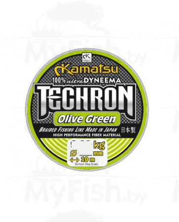 Леска плетеная KAMATSU TECHRON OLIVE GREEN 10 м, арт.: УТ-00002568-RI