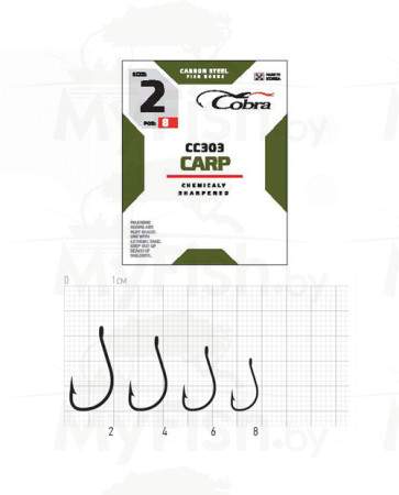 Крючки Cobra CARP CC303, арт.: CC303-000-SB