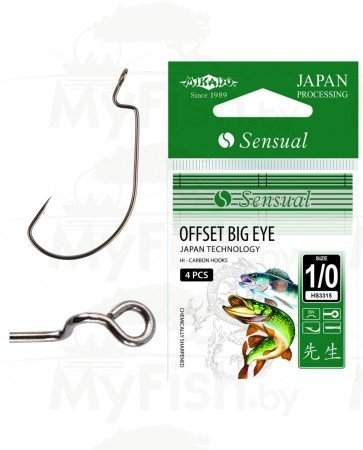 Крючки MIKADO SENSUAL OFFSET BIG EYE, BN, арт.: 410856-ART-SB