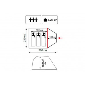 Универсальная палатка TRAMP Lite Fly 3 (V2) 