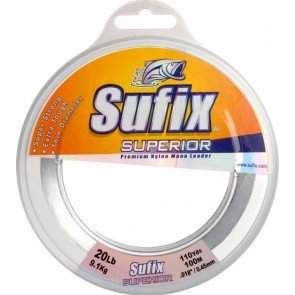 Леска монофильная SUFIX Superior Leader Clear, размотка 100 м., прозрачная, арт.: DS1SU000024A9U