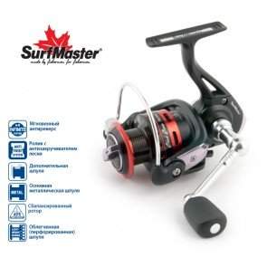 Катушка безынерционная Surf Master Black Bass FB3500A, 5+1bb, з/ш; SMFBB3500-6, арт.: 80368-KVR