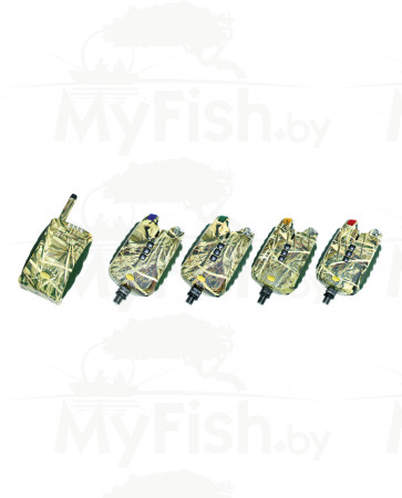 Набор элетронных сигнализаторов поклевки Carp Academy Sensor WDX Camo 4+1, арт.: 6405-004-FL