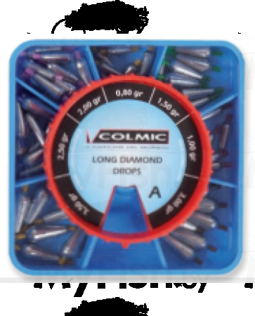 Набор длинных грузил Colmic Long diamond-box A, арт.: POMA02A-CLC