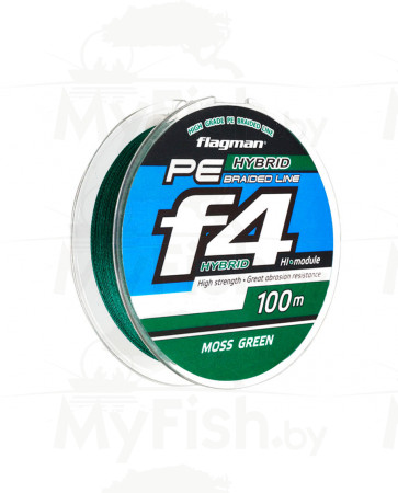 Шнур Flagman PE Hybrid F4 Moss Green 0.19мм 22lb, арт.: 26100-019-FL