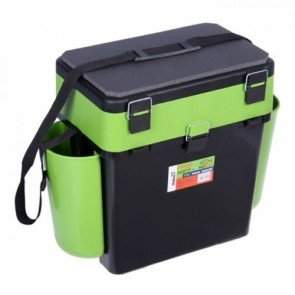 Ящик рыболовный зимний пластиковый FishBox (зеленый), две секции, 19 литров, арт.: 409671-ART