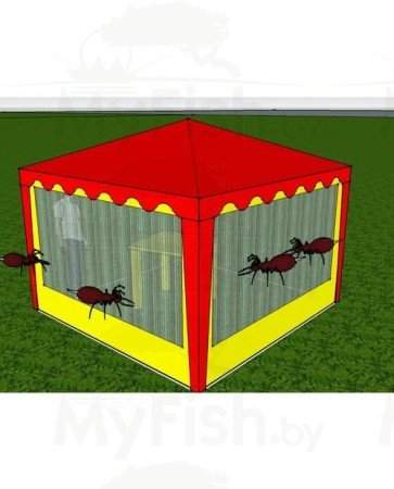 Стенка к шатру Митек с антимоскитной сеткой 2,0х2,0 (к беседке 6 граней), арт.: 00-00001378