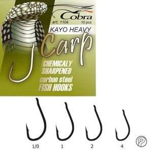 Крючки Cobra CARP KAYO HEAVY, 1104NSB, 10 шт. 