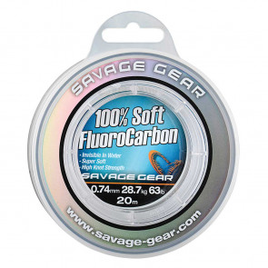 Леска флюорокарбоновая Savage Gear Soft Fluoro Carbon, 15м, арт.: 54859-STR1-SB