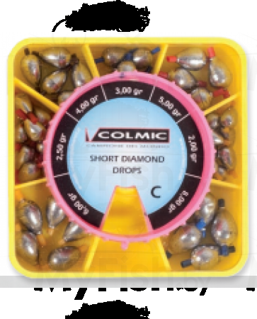 Набор длинных грузил Colmic Short diamond-box C , арт.: POMA01C-CLC