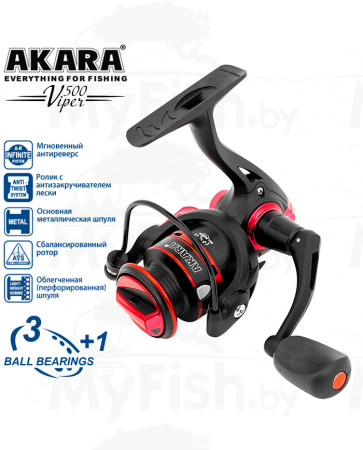 Катушка безынерционная Akara Viper 500 4 bb; AVP-500-4, арт.: 96144-KVR