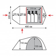 Экспедиционная палатка TRAMP Cave (V2)