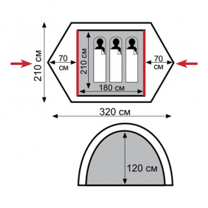 Универсальная палатка TRAMP Scout 3 (V2)