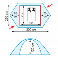 Экспедиционная палатка TRAMP Rock 2 (V2)