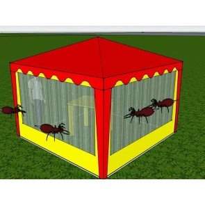Стенка к шатру Митек с антимоскитной сеткой 2,0х2,0 (к беседке 6 граней), арт.: 00-00001378