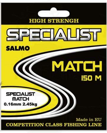 Монофильная леска SALMO Specialist Match, размотка 150 м., платиновая, арт.: 4603-000