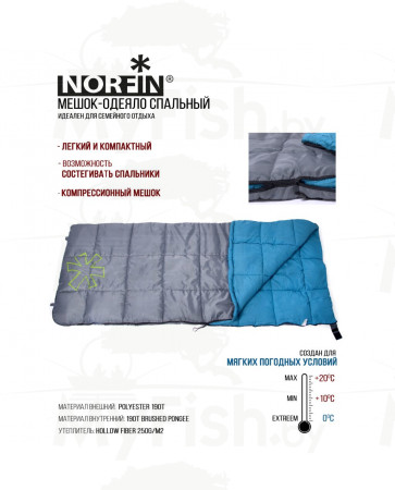 Мешок-одеяло спальный Norfin ALPINE COMFORT 250 L, арт.: NFL-30236