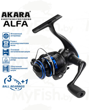 Катушка безынерционная Akara Alfa 500 3+1bb; CAA500-4, арт.: 96028-KVR