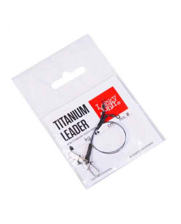 Поводки титановые Lucky John AFW TITANIUM оснащ. вертлюгом и застежкой 13кг 25см 2шт, арт.: LJP7213-025